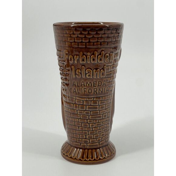 Forbidden Island Alameda Tiki Diablo Mug Tiki Farm 2005 Brown Zombie Mai Tai - Picture 2 of 5
